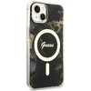 Apple iPhone 14 Guess dėklas Golden Marble Collection MagSafe (UHMP14SHTMRSK) juodos spalvos