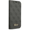 Dėklas Guess GUBKP14XHG4SHK iPhone 14 Pro Max 6,7" juoda/juodas book 4G Vintage Gold Logo