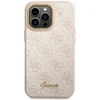 Dėklas Guess PC/TPU 4G Metal Camera Outline Case skirtas iPhone 14 Pro, rožinis
