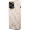 Dėklas Guess PC/TPU 4G Metal Camera Outline Case skirtas iPhone 14 Pro, rožinis