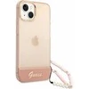 Dėklas GUESS GUHCP14MHGCOHP IPHONE 14 PLUS / 15 PLUS 6.7 "Rožinis / Rožinis HARDCASE TRANSLUENT PEARL STAP