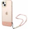 Dėklas GUESS GUHCP14MHGCOHP IPHONE 14 PLUS / 15 PLUS 6.7 "Rožinis / Rožinis HARDCASE TRANSLUENT PEARL STAP