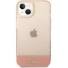 Guess GUHCP14MHGCOP iPhone 14 Plus 6,7 colių eilinis/rožinis kietas dėklas, permatomas