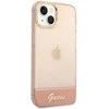 Guess GUHCP14MHGCOP iPhone 14 Plus 6,7 colių eilinis/rožinis kietas dėklas, permatomas