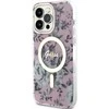 Apple iPhone 14 Pro Max Guess dėklas Flower MagSafe (GUHMP14XHCFWSP) rožinės spalvos