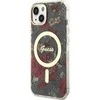 Dėklas GUESS GUHMP14SHCFWSA IPHONE 14/15/13 6.1 "Žalias / KHAKI HARDCASE FLOWER MAGSAFE
