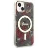 Dėklas GUESS GUHMP14SHCFWSA IPHONE 14/15/13 6.1 "Žalias / KHAKI HARDCASE FLOWER MAGSAFE