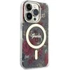 Guess GUHMP14LHCFWSA Apple iPhone 14 Pro 6.1″ khaki kietas dėklas Flower MagSafe