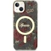 Dėklas GUESS GUHMP14SHCFWSA IPHONE 14/15/13 6.1 "Žalias / KHAKI HARDCASE FLOWER MAGSAFE