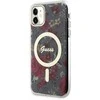 Dėklas GUESS GUHMN61HCFWSA IPHONE 11 / XR 6.1 "Žalias / KHAKI HARDCASE FLOWER MAGSAFE