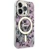 Apple iPhone 14 Pro Guess dėklas Flower MagSafe (GUHMP14LHCFWSP) rožinės spalvos