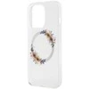 GUESS GUHMP15XHFWFFCT IPHONE 15 PRO MAX 6,7 col. permatomas kietas dėklas IML FLOWERS WREATCH MAGSAFE