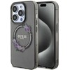 Guess IML Flowers Wreath MagSafe - dėklas skirtas Apple iPhone 15 Pro Juodas