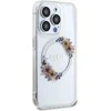 Dėklas GUESS GUHMP15LHFWFFCT IPHONE 15 PRO 6.1 "SKAIDRUS KIETAS DĖLIS IML FLOWERS WREATCH MAGSAFE