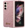 Samsung Galaxy Z Fold 5 Guess Dėklas Glitter Script (GUHCZFD5HGGSHP) rožinės spalvos