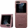 Samsung Galaxy Z Flip 5 Guess Dėklas Glitter Script (GUHCZF5HGGSHP) rožinės spalvos