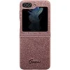 Samsung Galaxy Z Flip 5 Guess Dėklas Glitter Script (GUHCZF5HGGSHP) rožinės spalvos