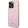 Guess GUHCP14XHGGSHP Apple iPhone 14 Pro Max 6,7" dėklas telefonui rožinės spalvos hard case Glitter Script