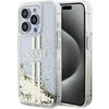 Dėklas GUESS GUHCP15LLFCSEGT IPHONE 15 PRO 6.1 "SKAIDRUS KIETAS DĖLĖLIS SKYSTOS BLIGAUS AUKSO JUOSTOS