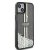 Apple iPhone 14 plus / 15 plus Guess dėklas Liquid Glitter Gold Stripes (GUHCP15MLFCSEGK) juodos spalvos