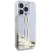Dėklas GUESS GUHCP15XLFCSEGT IPHONE 15 PRO MAX 6,7 col. SKAIDRUS KIETAS DĖLĖLIS SKYSTOS BLIGAUS AUKSO JUOSTOS