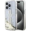 Dėklas GUESS GUHCP15XLFCSEGT IPHONE 15 PRO MAX 6,7 col. SKAIDRUS KIETAS DĖLĖLIS SKYSTOS BLIGAUS AUKSO JUOSTOS
