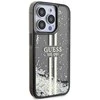 Dėklas GUESS GUHCP15LLFCSEGK IPHONE 15 PRO 6.1 "Juodas/Juodas HARDCASE LIQUID GLITTER GOLD STRIPES