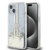 Apple iPhone 14 plus / 15 plus Guess dėklas Liquid Glitter Gold Stripes (GUHCP15MLFCSEGT) skaidrus