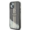 Apple iPhone 14 plus / 15 plus Guess dėklas Liquid Glitter Gold Stripes (GUHCP15MLFCSEGK) juodos spalvos