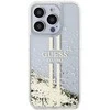 Dėklas GUESS GUHCP15XLFCSEGT IPHONE 15 PRO MAX 6,7 col. SKAIDRUS KIETAS DĖLĖLIS SKYSTOS BLIGAUS AUKSO JUOSTOS