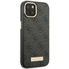 Apple iPhone 14 Plus Guess Dėklas 4G Logo Plate MagSafe (GUHMP14MU4GPRK) juodos spalvos
