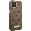 Dėklas GUESS GUHMP14MU4GPRW IPHONE 14 PLUS / 15 PLUS 6.7 "BROWN / BROWN HARD CASE 4G PLATE MAGSAFE LOGO