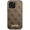 Guess GUHMP14LU4GPRW Apple iPhone 14 Pro 6,1″ rudos spalvos kietas dėklas 4G Logo Plate MagSafe
