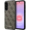 Guess PU 4G Metal Classic Logo dėklas skirtas Samsung Galaxy A37 rudos spalvos