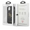 Dėklas Guess PU 4G Metal Logo Case skirtas iPhone 13, pilkas