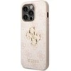 Apple iPhone 14 Pro Guess dėklas 4G Big Metal Logo rožinės spalvos
