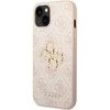 Guess PU 4G Metal Logo dėklas skirtas Apple iPhone 14 rožinės spalvos