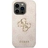 Apple iPhone 14 Pro Guess dėklas 4G Big Metal Logo rožinės spalvos