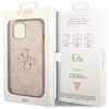 Guess PU 4G Metal Logo dėklas skirtas Apple iPhone 14 rožinės spalvos