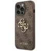 Apple iPhone 14 Pro Guess dėklas 4G Big Metal Logo rudos spalvos