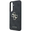 Guess PU 4G Metal Logo dėklas Samsung Galaxy S26 FE telefonui, juodas