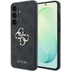 Guess PU 4G Metal Logo dėklas Samsung Galaxy S26 FE telefonui, juodas