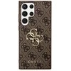 Guess PU 4G Metal Logo dėklas skirtas Samsung Galaxy S24 Ultra rudos spalvos