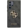 Guess GUHCS22L4GMGGR S908 S22 Ultra pilkas kietas dėklas 4G Big Metal Logo