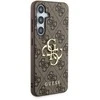 Guess PU 4G Metal Logo dėklas skirtas Samsung Galaxy S24 rudos spalvos