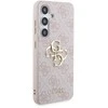 Guess PU 4G Metal Logo dėklas skirtas Samsung Galaxy S24 rožinės spalvos