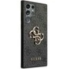 Guess GUHCS22L4GMGGR S908 S22 Ultra pilkas kietas dėklas 4G Big Metal Logo