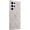 Guess PU 4G Metal Logo dėklas skirtas Samsung Galaxy S24 Ultra rožinės spalvos
