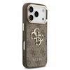 Dėklas Guess PU 4G Metal Logo Strap Case for iPhone 18 Pro Brown