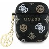 Guess PU 4G Peony Charm Apple AirPods 1/2 dėklas jūsų ausinėms juodos spalvos